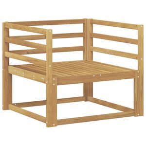 vidaXL Lauko Vidurinis Sofa Kietos akacijos mediena Balta