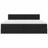 vidaXL Lova su daiktų laikymo vieta ir čiužiniu Juoda 200 x 200 cm