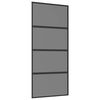 vidaXL Slankios durys 90 x 205 cm Grūdintas stiklas ir aliuminis
