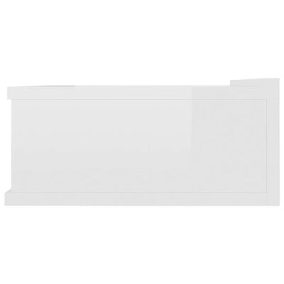 vidaXL Pakab. naktinis staliukas, baltos sp., 40x30x15cm, MDP, blizgus