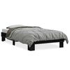 vidaXL Lovos rėmas, juodas, 75x190cm, apdirbta mediena ir metalas