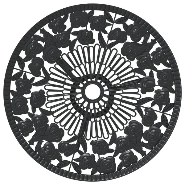 vidaXL Bistro baldų komplektas, 3 dalių, juodas, lietas aliuminis