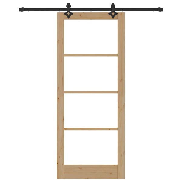 vidaXL Slankios durys ORKDAL Natūrali ir juoda 86 x 211 cm