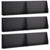 vidaXL Sienelė 6 vnt. 80 x 12 x 50 cm Plienas Juoda