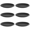 vidaXL Apvalus gėlių padėklas 6 vnt. Juoda &Oslash; 17,5 x 2 cm Plastmasė