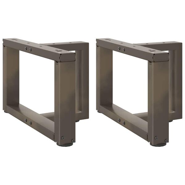 vidaXL Kavos staliuko kojelės, T formos, 2 vnt., juodos, 50x25x(30-31) cm, plienas