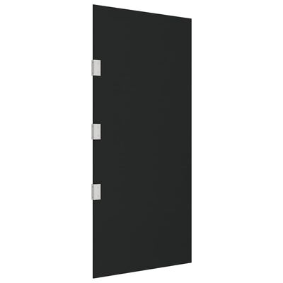 vidaXL Šoninė sienelė stogeliui durims, juoda, 50x100cm, stiklas