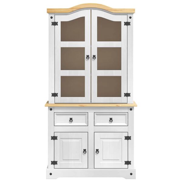 vidaXL Kabalas Balta 100 x 48,5 x 179 cm Kietos pu&scaron;ies mediena