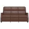 vidaXL Trivietis atlošiamas masažinis krėslas, rudas, dirbtinė oda