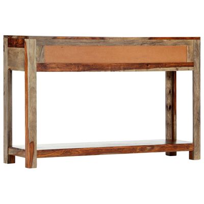 vidaXL Konsolinis staliukas su 3 stalčiais, 120x30x75cm, rausv. dalb.