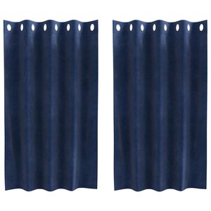 vidaXL Užtemdymo užuolaidos 2 pcs Tamsiai mėlyna 140 x 140 cm Aksomas