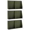 vidaXL Sienelė 6 vnt. 40 x 12 x 30 cm Plienas Alyvuogių žalia