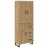 vidaXL Auk&scaron;tas spintelė 2 pcs Amatininkų ąžuolas 69,5 x 34 x 180 cm