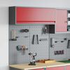 vidaXL Įrankių spinta ir pegboard rinkinys su lentyna 3 pcs Raudona