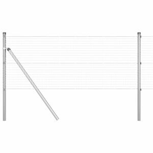 vidaXL Suvirintas vielos tvora žemės tvirtinimas 50 x 0,5 m Sidabrinė