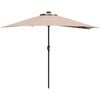 vidaXL Sodo skėtis Taupe 294 x 150 x 224 cm Poliesteris ir plienas