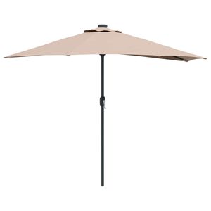 vidaXL Sodo skėtis 294 x 150 x 224 cm Poliesteris ir plienas Taupe