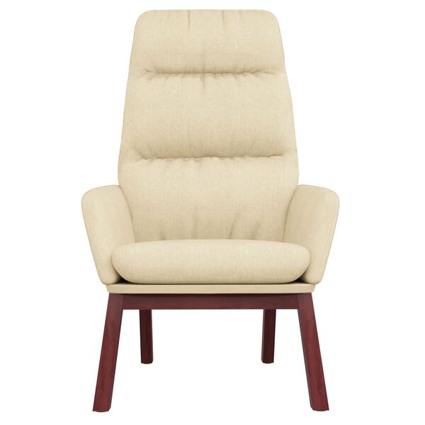 vidaXL Poilsio kėdė, kreminės spalvos, audinys