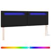 vidaXL LED galvūgalis Juoda 180 cm Dirbtinė oda