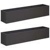 vidaXL Sodo vazonas 2 vnt. Juoda 80 x 20 x 20 cm