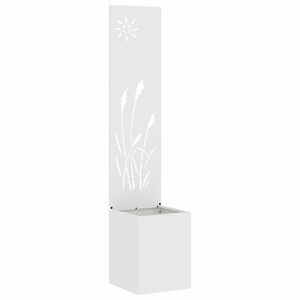 vidaXL Sodo privatumo ekranas &bdquo;Fretwork&ldquo; Balta 32 x 32 x 150 cm