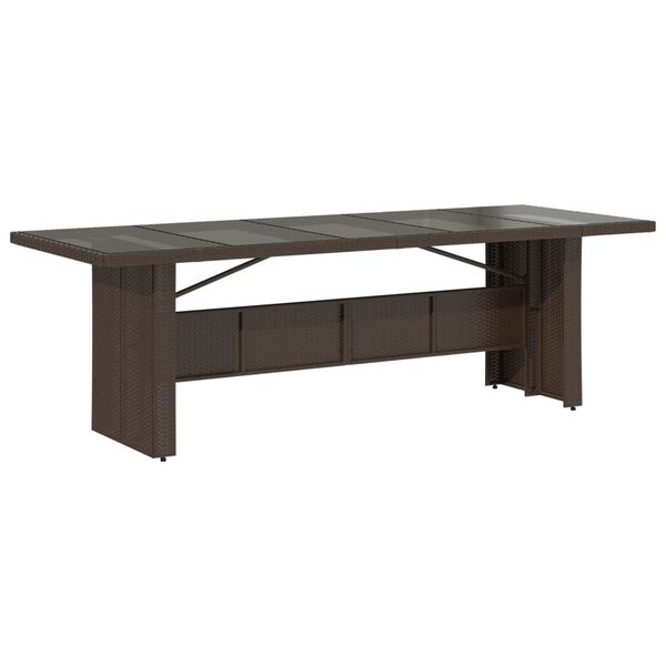 vidaXL Bistro komplektas su pagalvėlėmis, 11 dalių, rudas, poliratanas