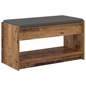 vidaXL Koridoriaus suolas Senas medis 83 x 38 x 45 cm