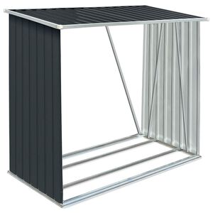 vidaXL Sodo malkinė, antracito, 163x83x154cm, galvanizuotas plienas