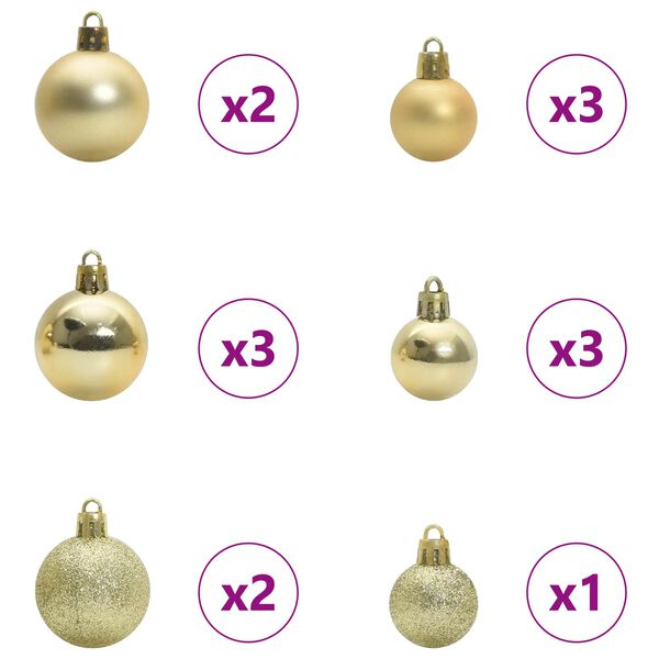 vidaXL Dirbtinė Kalėdų eglutė su 150 LED Balta 150 cm PVC ir plienas