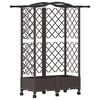 vidaXL Pakeltas lovas su trelėmis ir stogu Ruda 124 x 40 x 129 cm PP