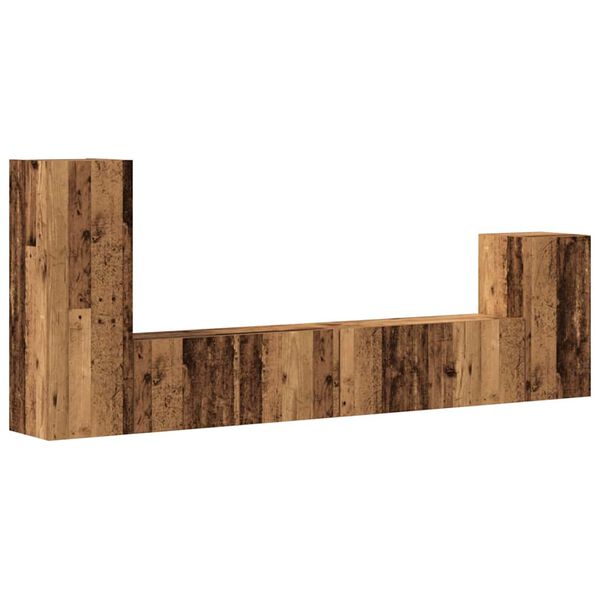 vidaXL Sieninis televizoriaus spintelės komplektas, 4 dalių