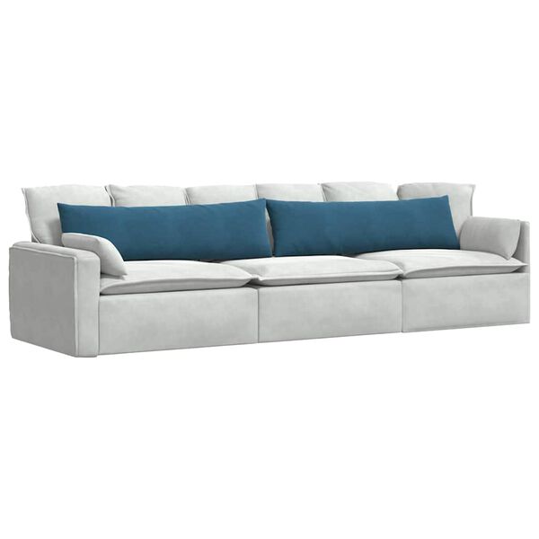 vidaXL Sofa Pagalvės 2 pcs Mėlyna 145 x 40 cm Kordūrinis audinys