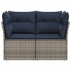 vidaXL | Sodo sofa | su pagalve Pilka 124 x 62 x 69cm poliratanas