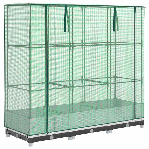 vidaXL Pakelta lysvė su &scaron;iltnamio dangčiu, 120x40x123cm