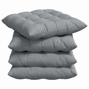 vidaXL Sėdynių pagalvėlės 4 pcs &Scaron;viesiai pilka 40 x 40 x 6 cm audinys