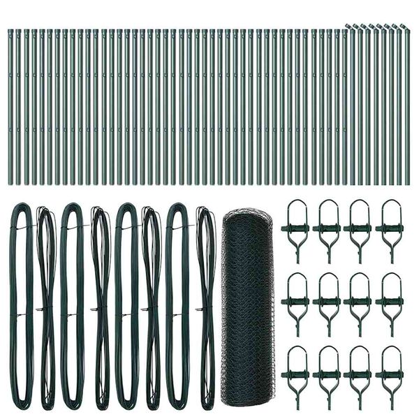 vidaXL Tvorelės stulpas Žalia 100 x 0,4 m (25 mm tinklas)