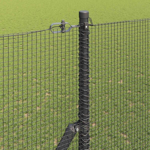 vidaXL Tvorelės stulpas Pilka 25 x 1,6 m (12 x 12 mm tinklelis)