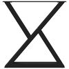 vidaXL Valgomojo stalo kojos, 2 vnt., juodos, 70x(72-73,3) cm, plienas