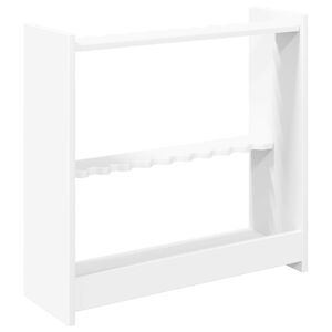 vidaXL Biliardo lazdos stovas Apdirbta mediena 60 x 20 x 57 cm Balta