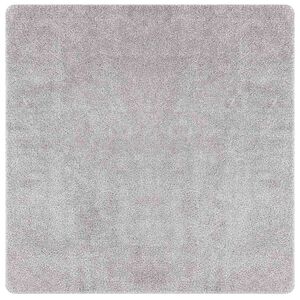 vidaXL Neslystantis plaukuotas kilimas Pilka 120 x 120 cm PP