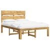 vidaXL Dviejų lovų rėmas su galvūgaliu ROSTOCK Balta 135 x 190 cm