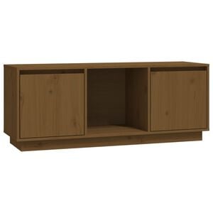 vidaXL Televizoriaus spintelė, medaus ruda, 110,5x35x44cm, pu&scaron;is