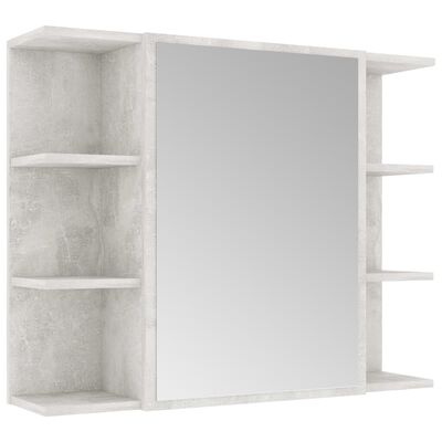 vidaXL Vonios kambario baldų komplektas, 3 dalių, betono pilkas, MDP