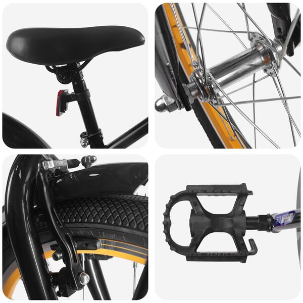 vidaXL Vaikų Dviratis 20 Colių 6-11 metų amžiaus Juoda