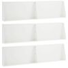 vidaXL Sienelė 6 vnt. 80 x 12 x 50 cm Plienas Balta