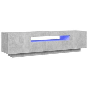 vidaXL Televizoriaus spintelė su LED ap&scaron;vietimu, pilka, 160x35x40cm
