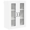 vidaXL Sieninis stiklinis kabinetas PORTO Balta 60 x 31 x 80 cm