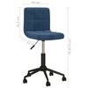 vidaXL Pasukama valgomojo kėdė, mėlynos spalvos, aksomas