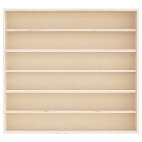 vidaXL medinis kolektoriaus vitrinas su 6 lentynomis, 60x8,5x55 cm