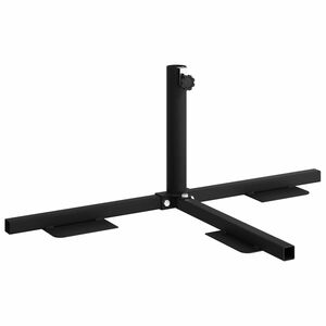 vidaXL Pusės parasolio bazės rėmas Juoda Plienas for 32-38 mm Pole
